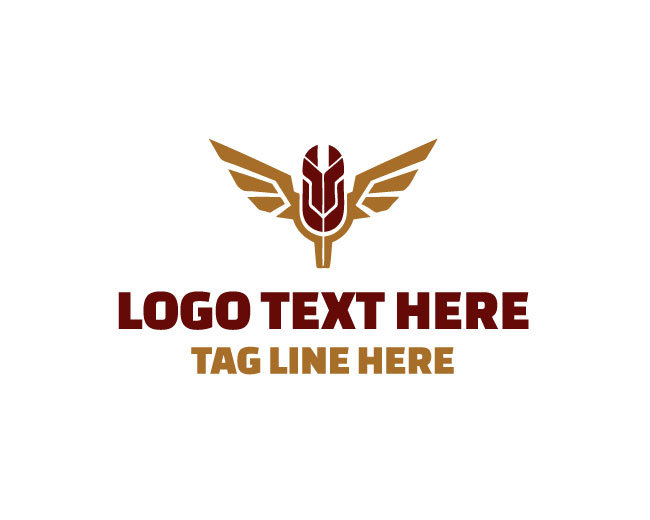 Stylish Podcast Wing Crown Logo