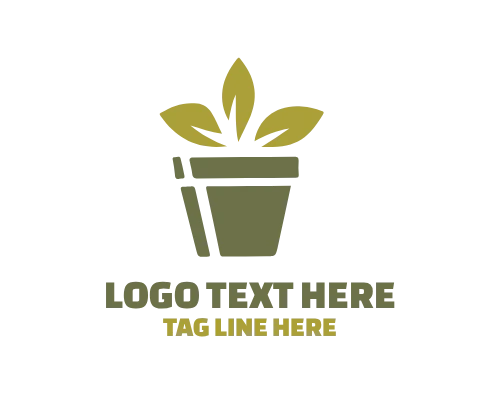 Stylish Potted Plant Logo