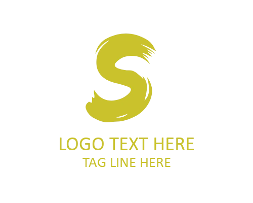 Stylish Signature Brush Letter S Symbol Logo for Modern Identity