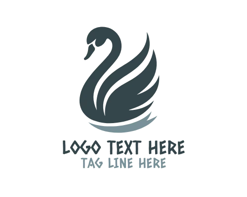 stylish Swan  Logo