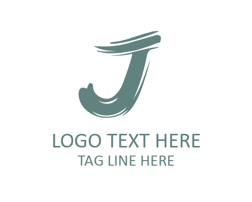 Stylish Vector Brush Letter J Logo for Creative Branding