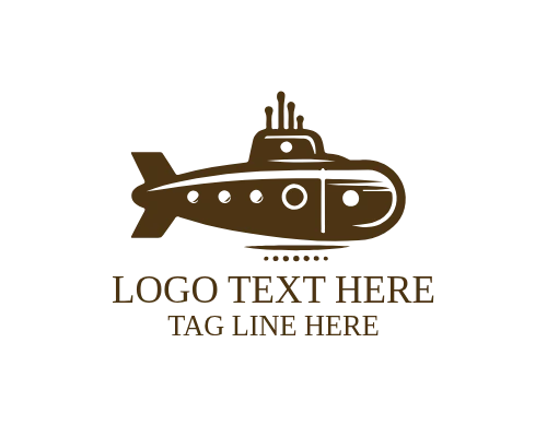 Submarine Deep Sea Exploration Logo