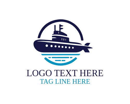 Submarine Ocean Explorer Logo Design