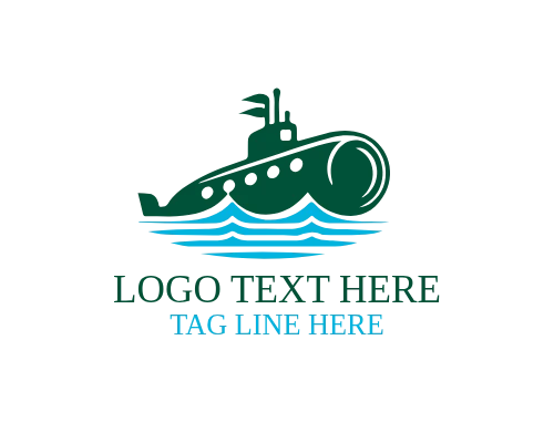 Submarine Watercraft Vector Logo