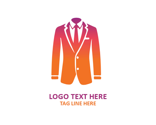 Suit Button Man Dress Logo