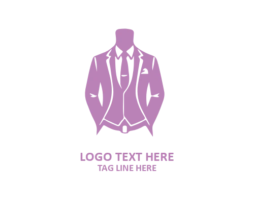 Suit Cutting Man Dress Logo