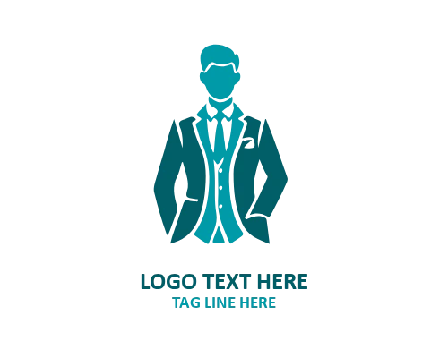 Suit Outline Man Dress Logo