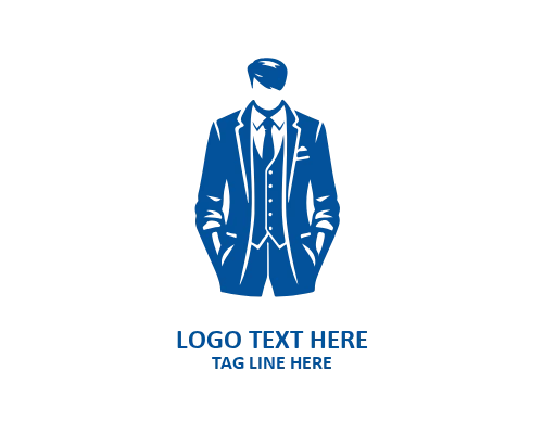 Suit Pocket Man Dress Logo