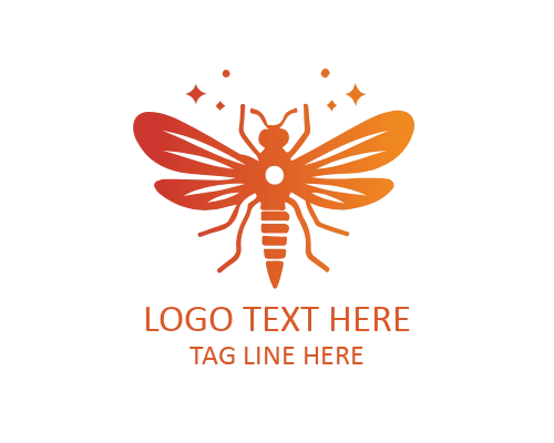 Summer Night Firefly Logo for Seasonal and Nature Brands
