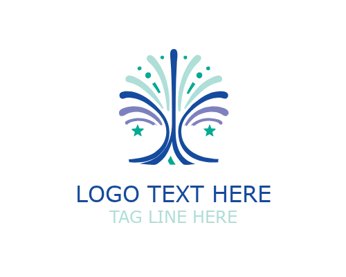 Summer Show Fireworks Logo for Outdoor Events and Festive Branding