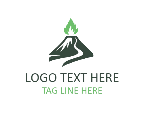Summit Volcano Mountain Logo