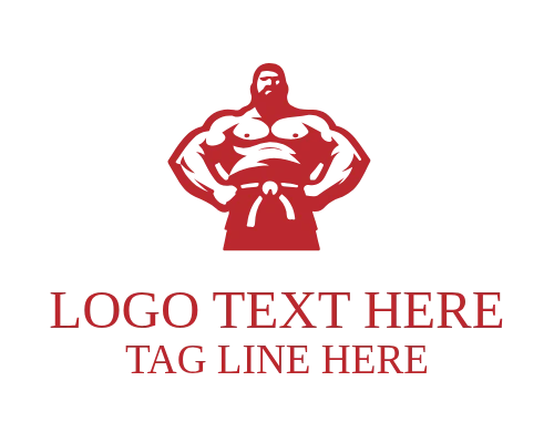 Sumo Wrestler Fighter Logo