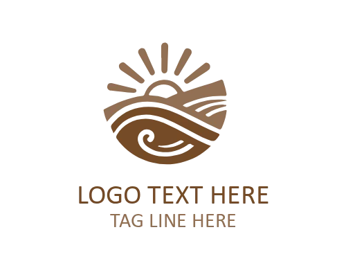 Sun Nature Logo for Natural Brand Identity