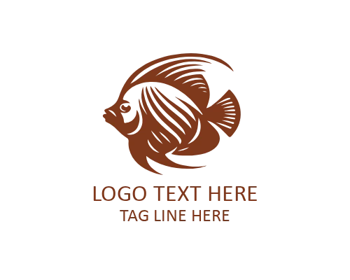 Sunlit Ocean Tropical Fish Flat Logo