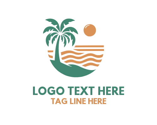 Sunny Beach Logo for Coastal Travel Branding