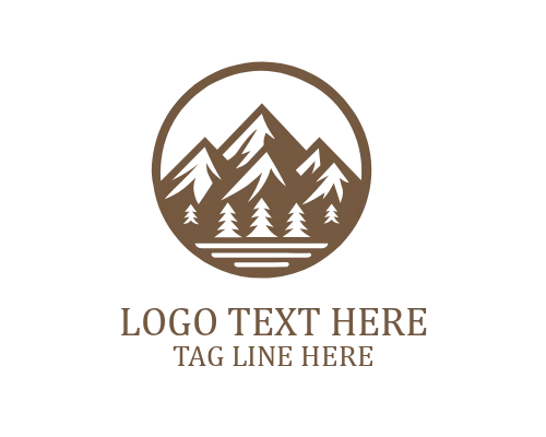 Sunrise Mountain Logo for Nature Travel Branding