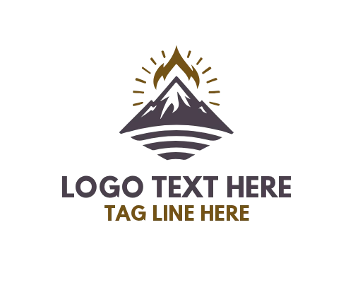 Sunrise Volcano Mountain Logo