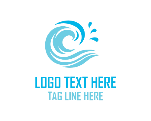 Sunrise Wave Ocean Logo