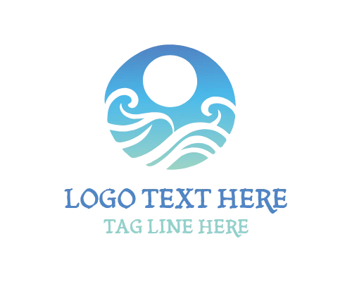 Sunset Beach Wave Logo