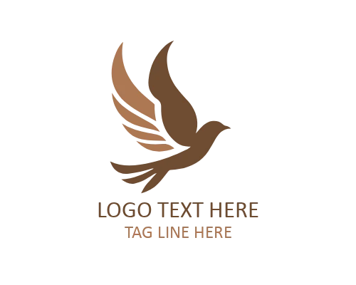 Sunset Flying Bird Logo