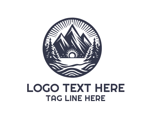 Sunset Mountain Logo for Scenic Branding