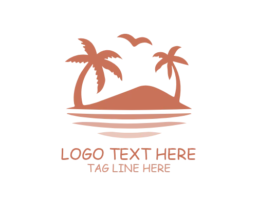Sunset Wave Beach Logo