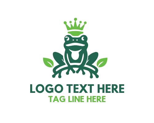 Superhero Frog Cartoon Logo