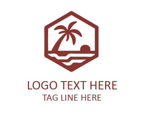 Surf Beach Emblem Logo for Wave Branding
