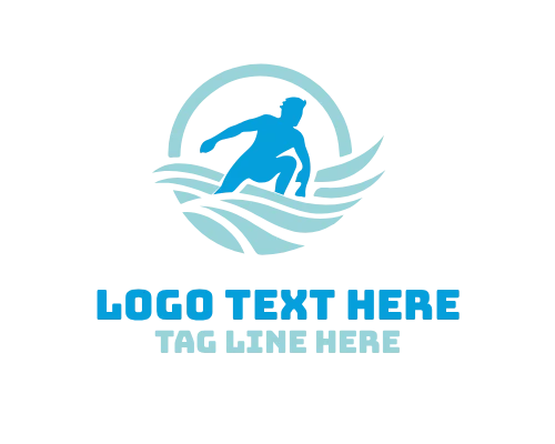 Surf Club Surfer Logo