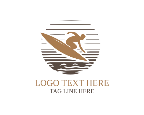 Surf Sunrise Logo for Coastal, Beach, and Adventure Brands
