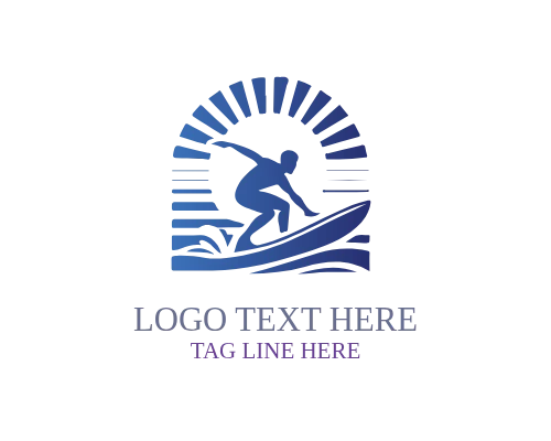 Surf Wave Motion Logo for Dynamic and Adventure Brands