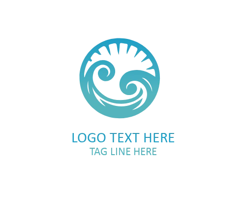 Surf Waves Logo for Water Sports Branding