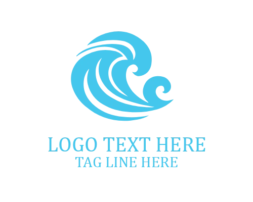 Surfing Ocean Wave Logo