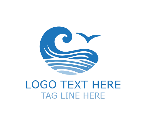 Surfing Sunset Wave Logo for Tropical Beach and Ocean Branding