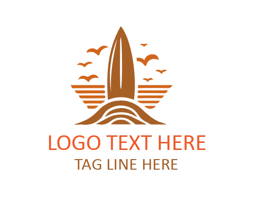 Surfing Wave Icon Logo for Clean Beach and Surf Branding