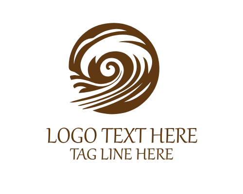 Surfing Wave Symbol Logo for Clean Ocean and Beach Identity