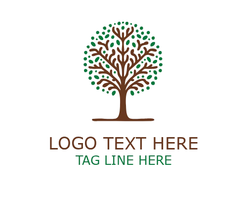 Sustainability Tree Monoline Logo for Eco-Friendly Brand Identity