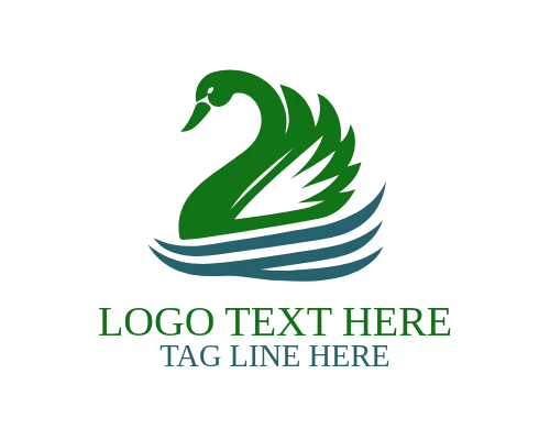  Swan Flying Sun Logo