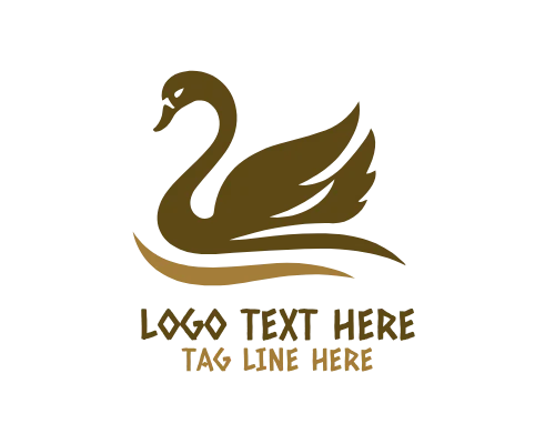 Swan Monogram Elegant Logo