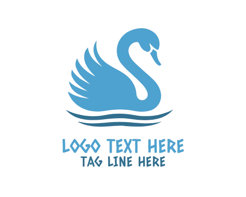 Swan Water Reflection Logo