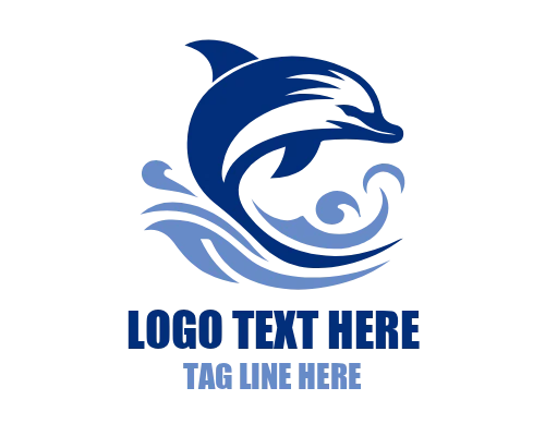 Swim Sport Dolphin Logo