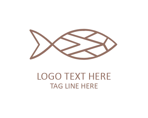 Swimming Fish Logo for Nature and Seafood Brands