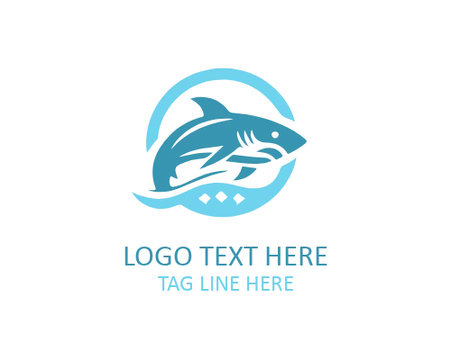 Swimming Shark Logo