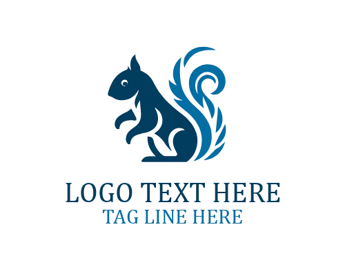 Swirl Tail Squirrel Logo