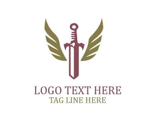 Sword Logo for Warrior and Gaming Branding