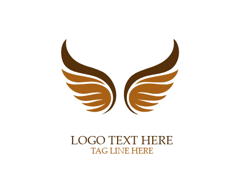 Symbolic Angel Wings Logo