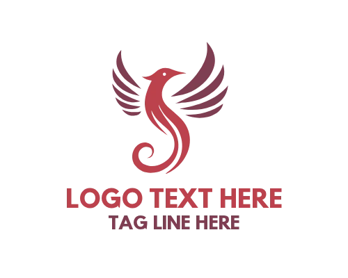 Symbolic Elegant Bird Logo