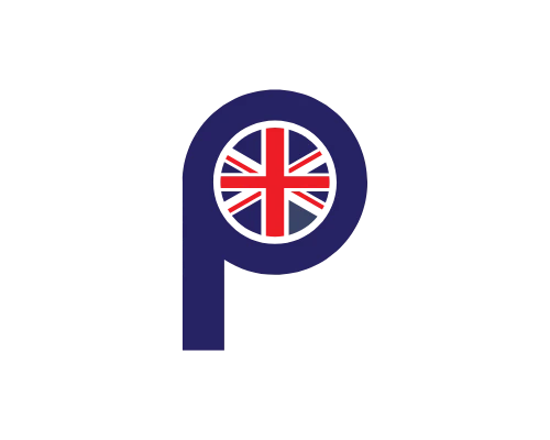 Symbolic Luxury Letter P Flag Logo