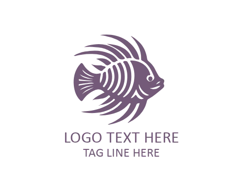  Symbolic Mark Tropical Fish Flat Logo