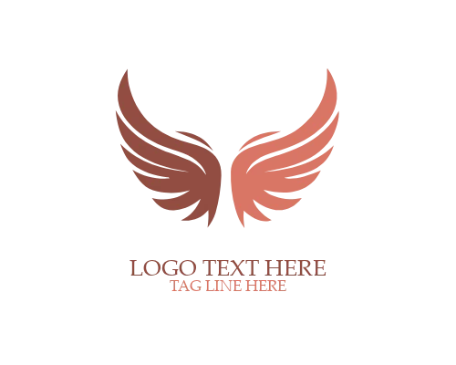 Symmetric Abstract Wings Logo